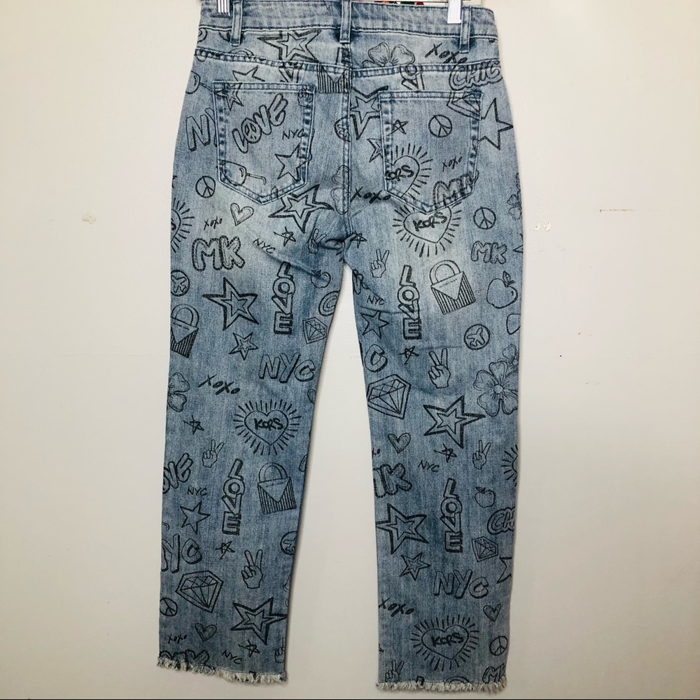 MICHAEL KORS High Rise Cropped Graphic Jeans - Picture 5 of 6